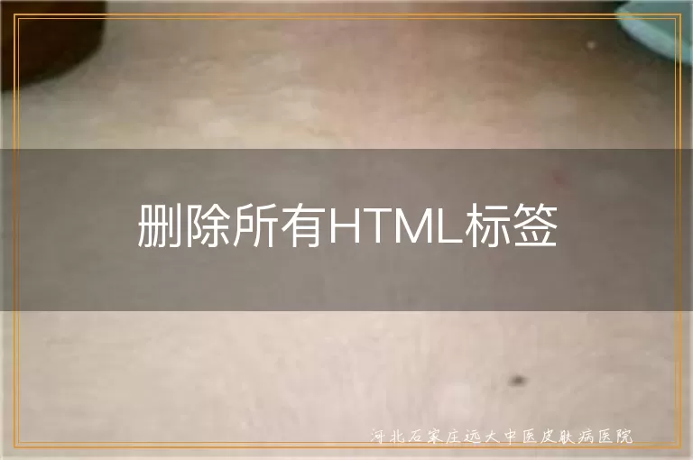 删除所有HTML标签