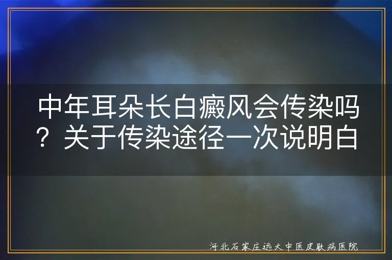 中老年人耳朵白癜风传染吗,耳部白斑的传染途径是什么,中年人耳周白癜风会否传染