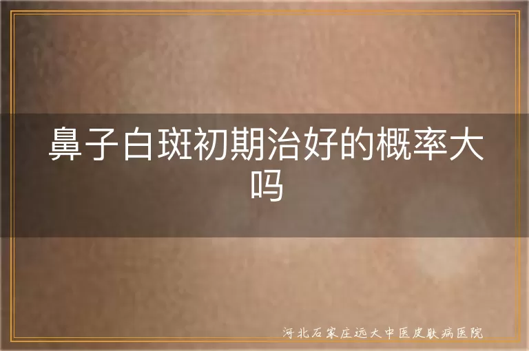 鼻翼白癜风早期能治好吗,鼻尖白斑初期康复几率高吗,鼻部白癜风早诊早治优势